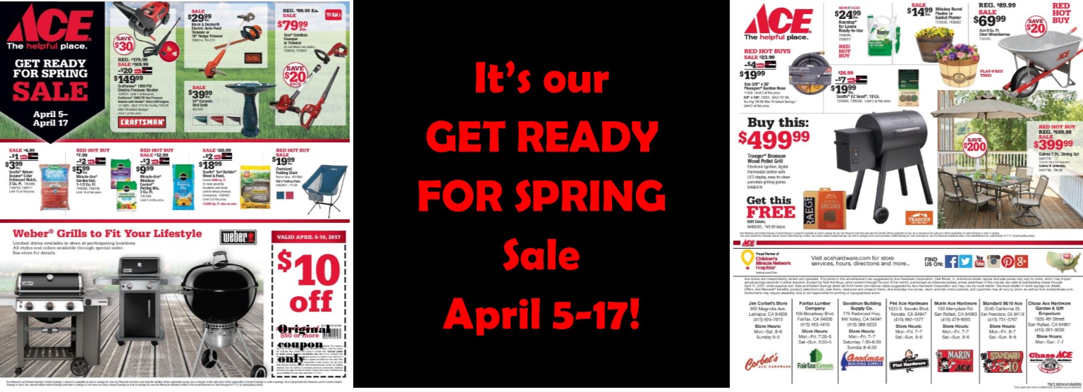 Get Ready for Spring Sale 4/5-17/17