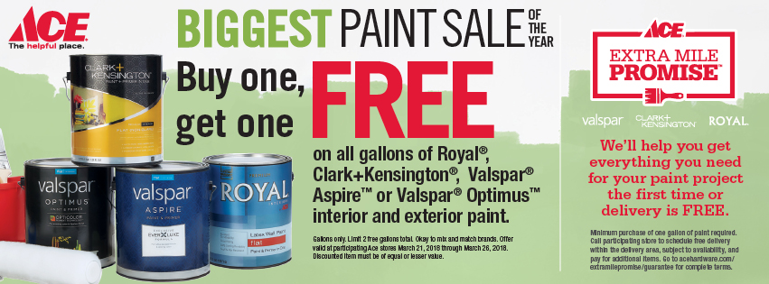 BOGO Paint Sale through Monday