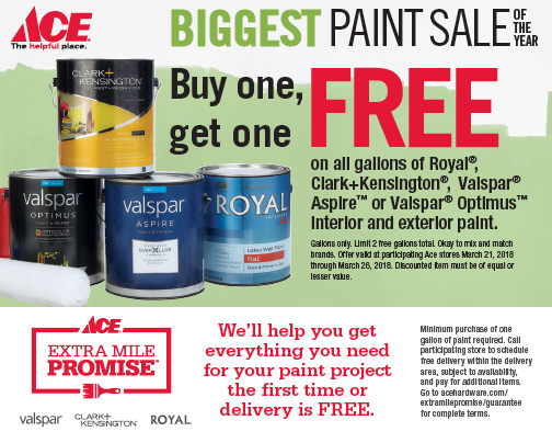 BOGO Paint Sale through Monday