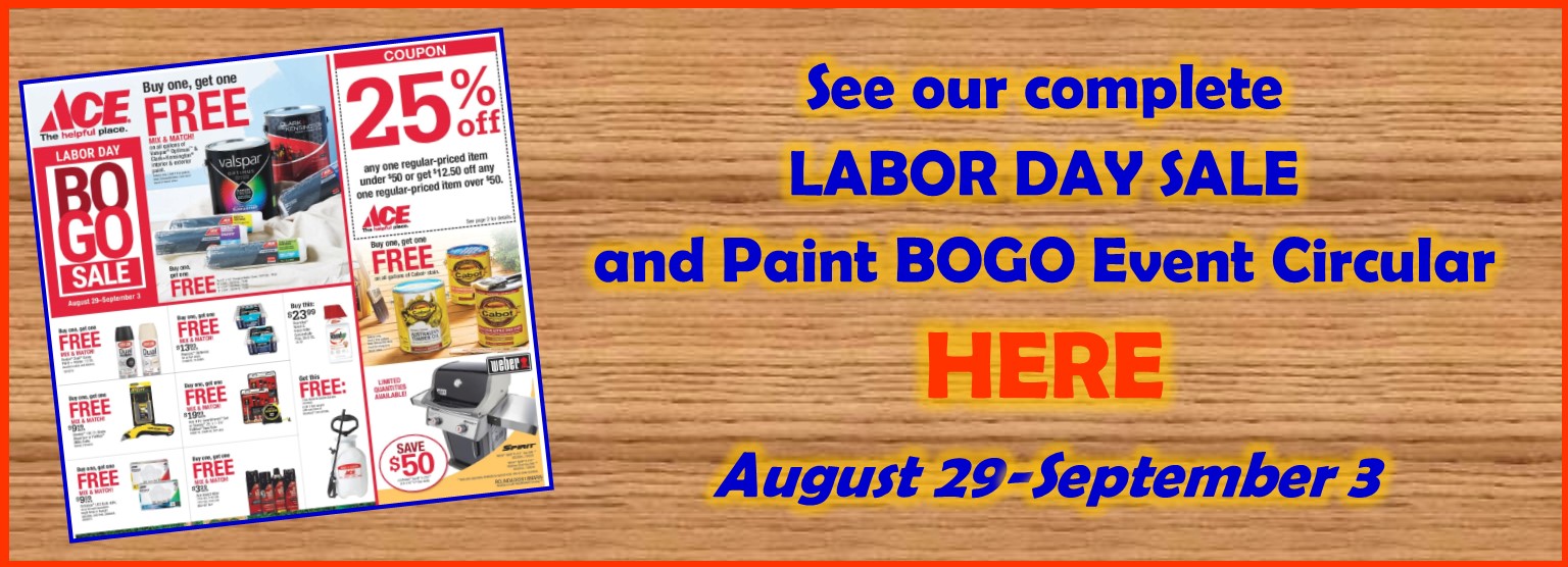 Labor Day Sale and Paint BOGO Event