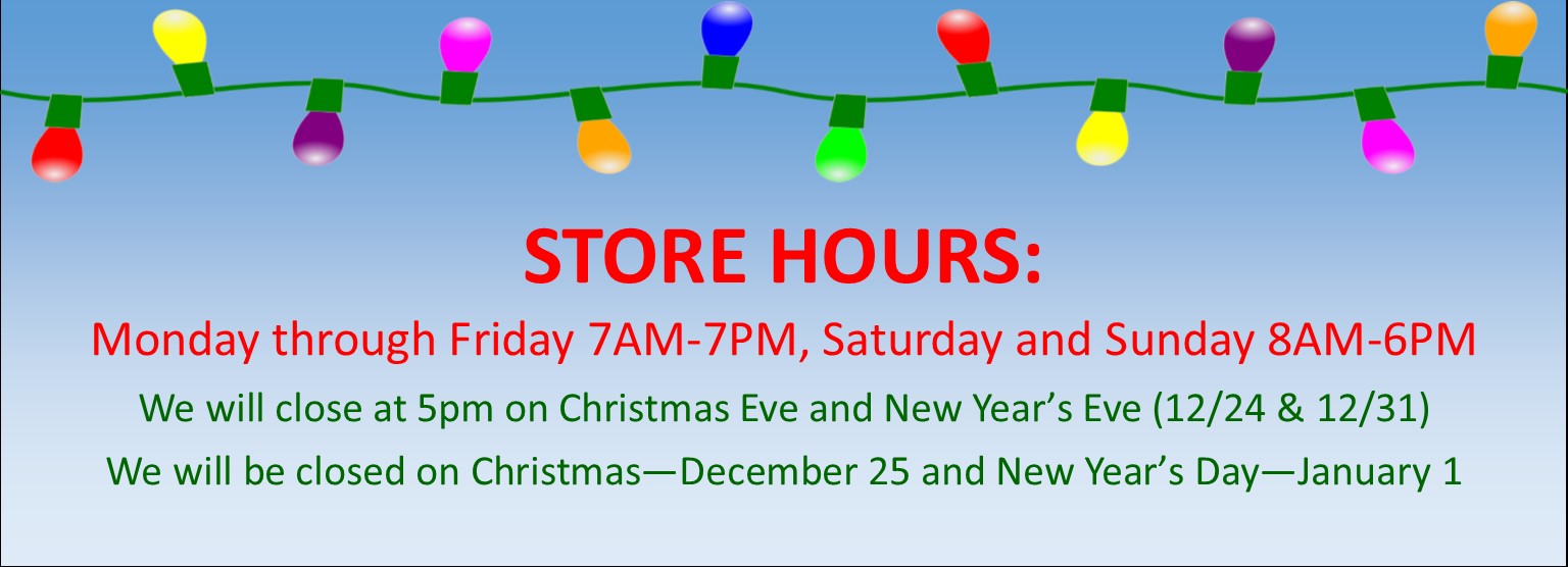 Holiday Store Hours