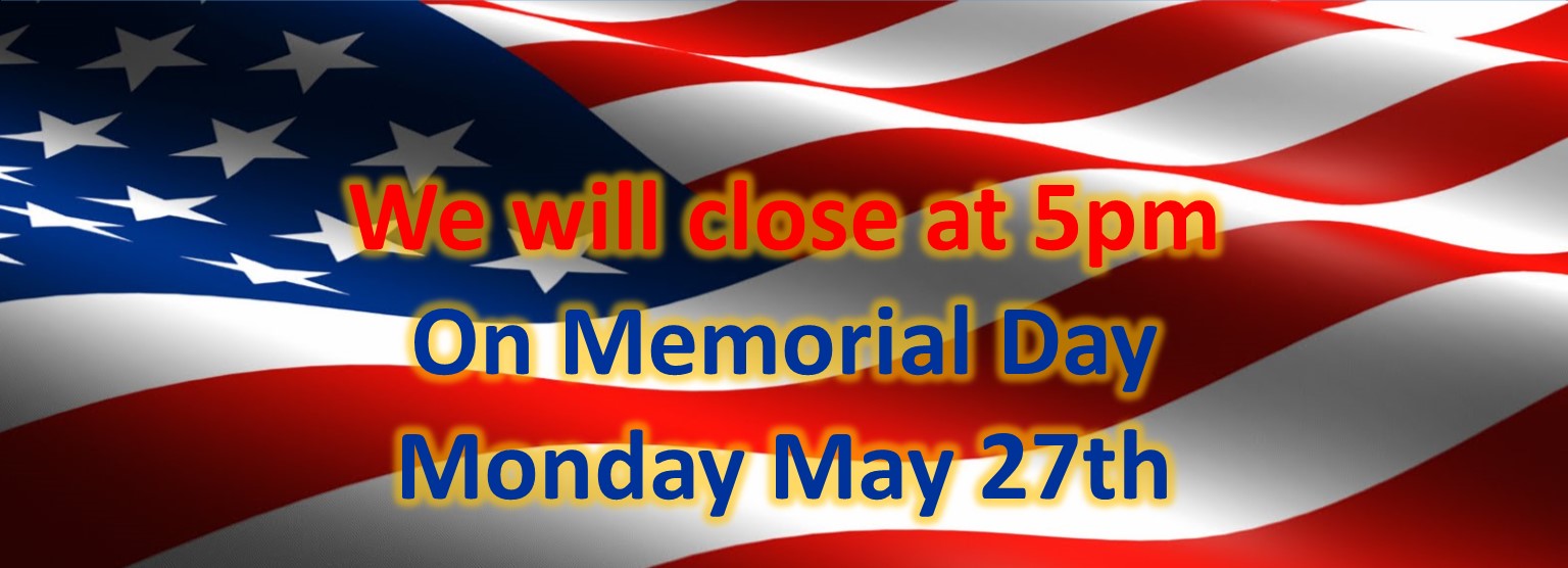 Memorial Day hours