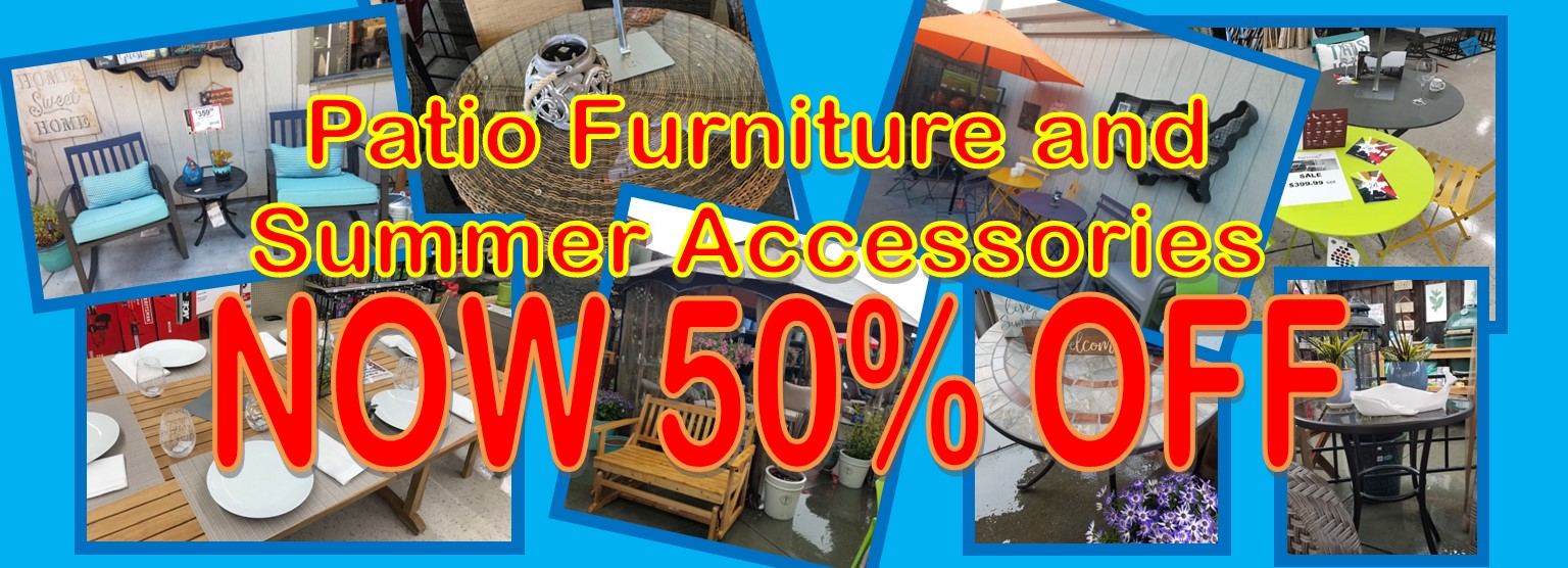 50% off select outdoor furnishings