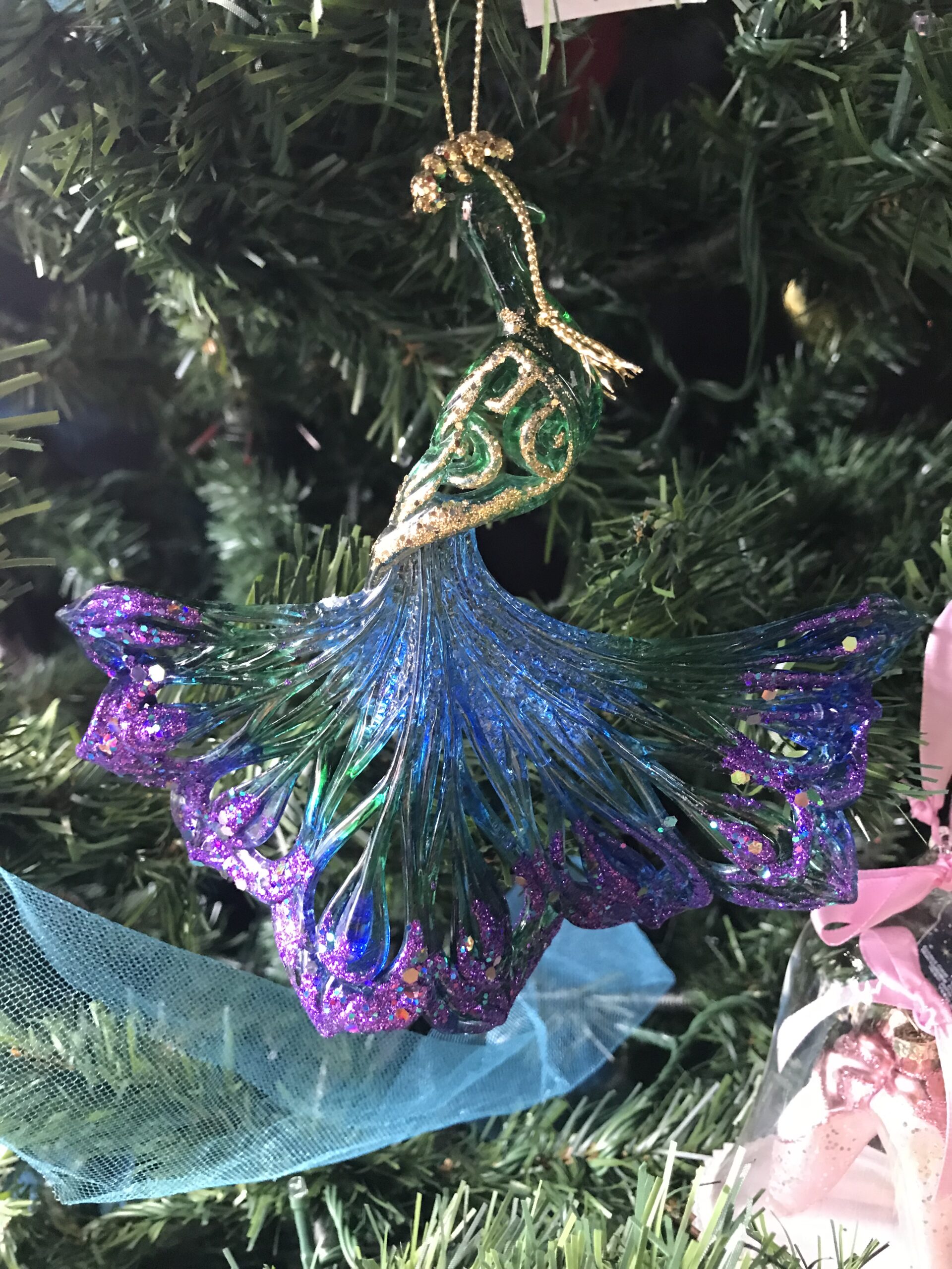 12 21 Peacock Ornament